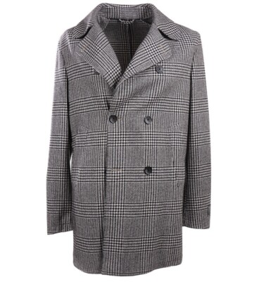 glen plaid trench coat